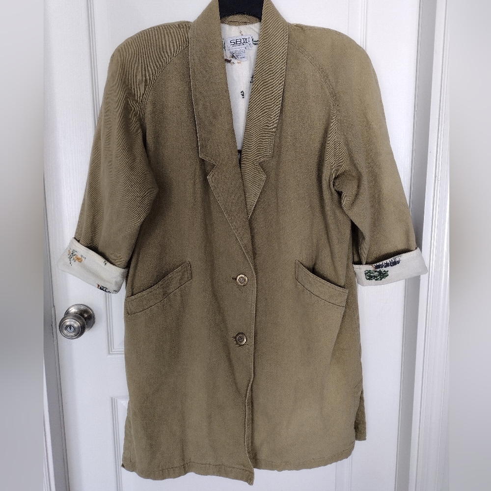 Vintage S.B.II By BIttermen Coat Size L. 100% Cotton. - Picture 7 of 16